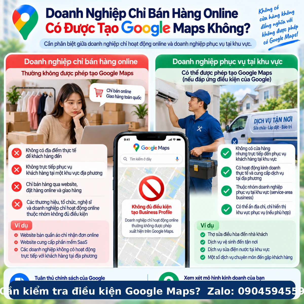 Nghiệp Chỉ Bán Hàng Online Có Được Tạo Google Maps Không?