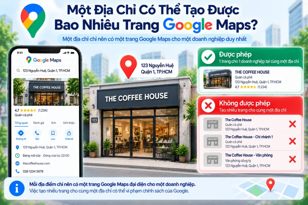 Một địa chỉ có thể tạo được bao nhiêu trang Google Maps