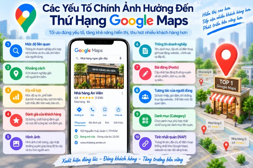 Khoảng cách ảnh hưởng đến thứ hạng Google Maps như thế nào?