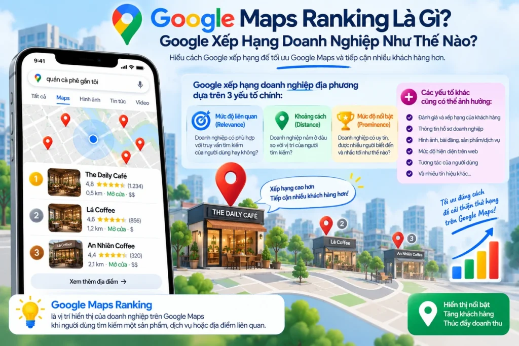 Google Maps Ranking là gì và Google xếp hạng doanh nghiệp như thế nào