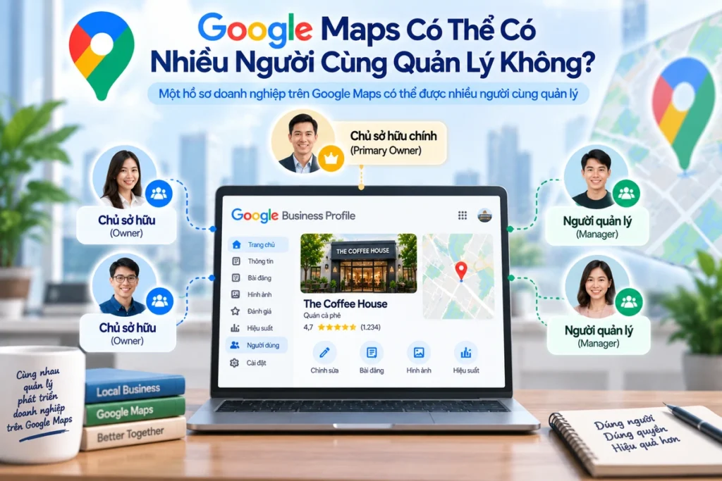 Google Maps có thể có nhiều người cùng quản lý không