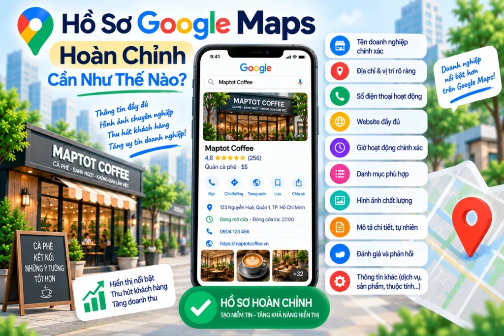 Hồ sơ Google Maps hoàn chỉnh cần như thế nào