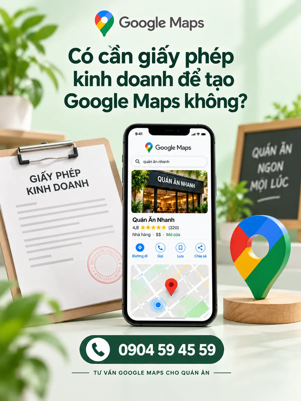Có cần giấy phép kinh doanh để tạo Google Maps không?