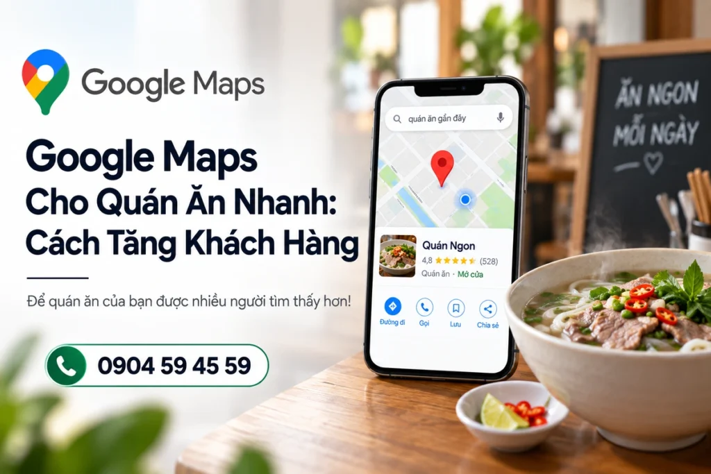 GOOGLE MAPS CHO QUÁN ĂN NHANH: CÁCH TĂNG KHÁCH HÀNG