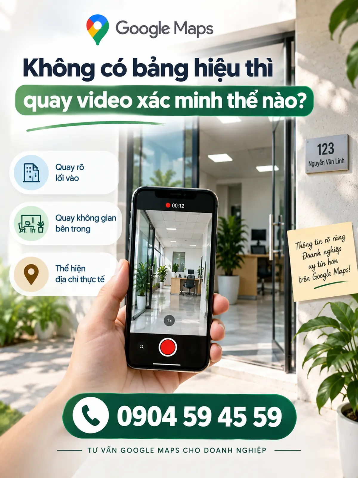 Không có bảng hiệu thì quay video xác minh thế nào?