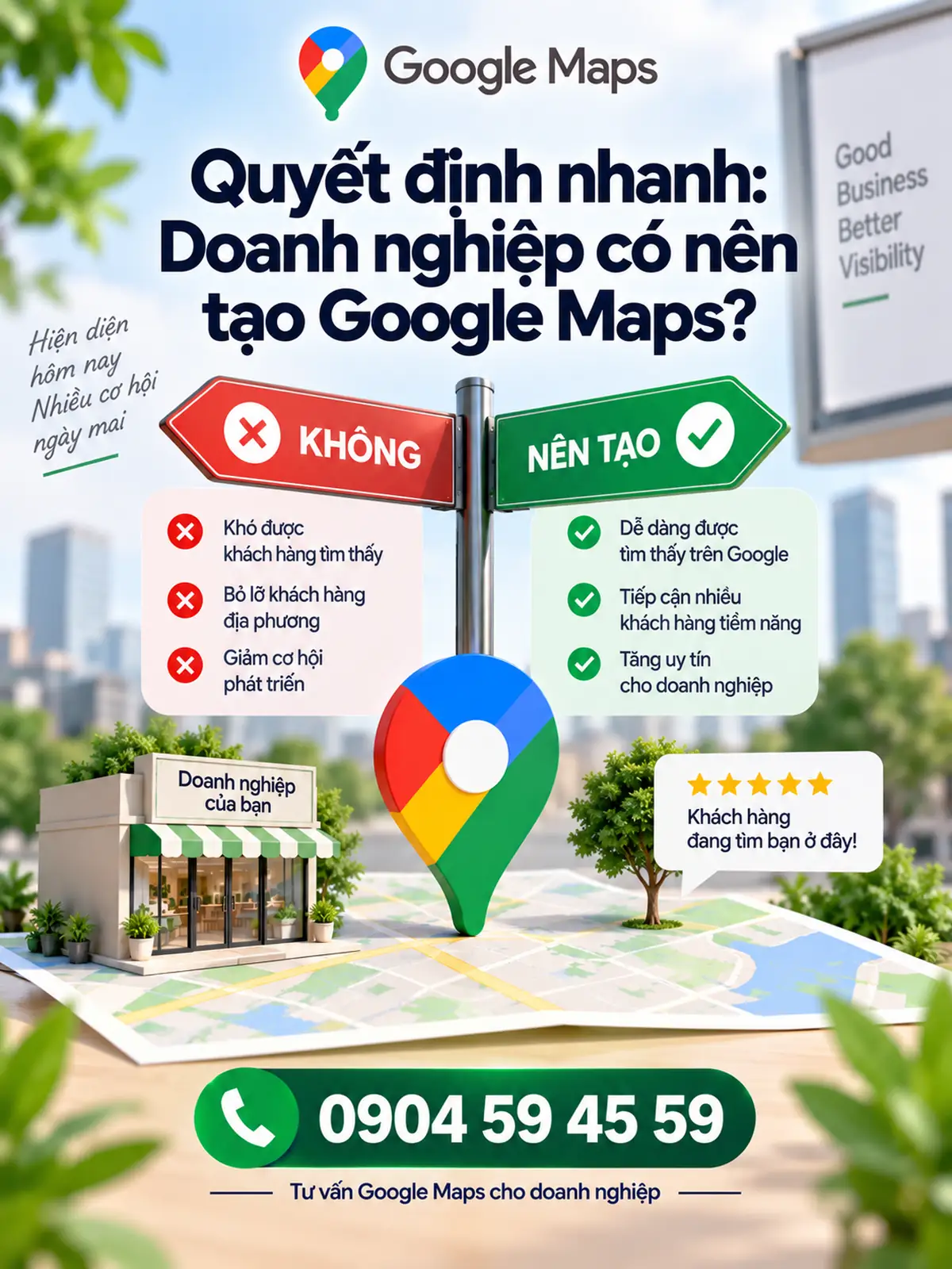 Quyết Định Nhanh: Doanh Nghiệp Có Nên Tạo Google Maps?