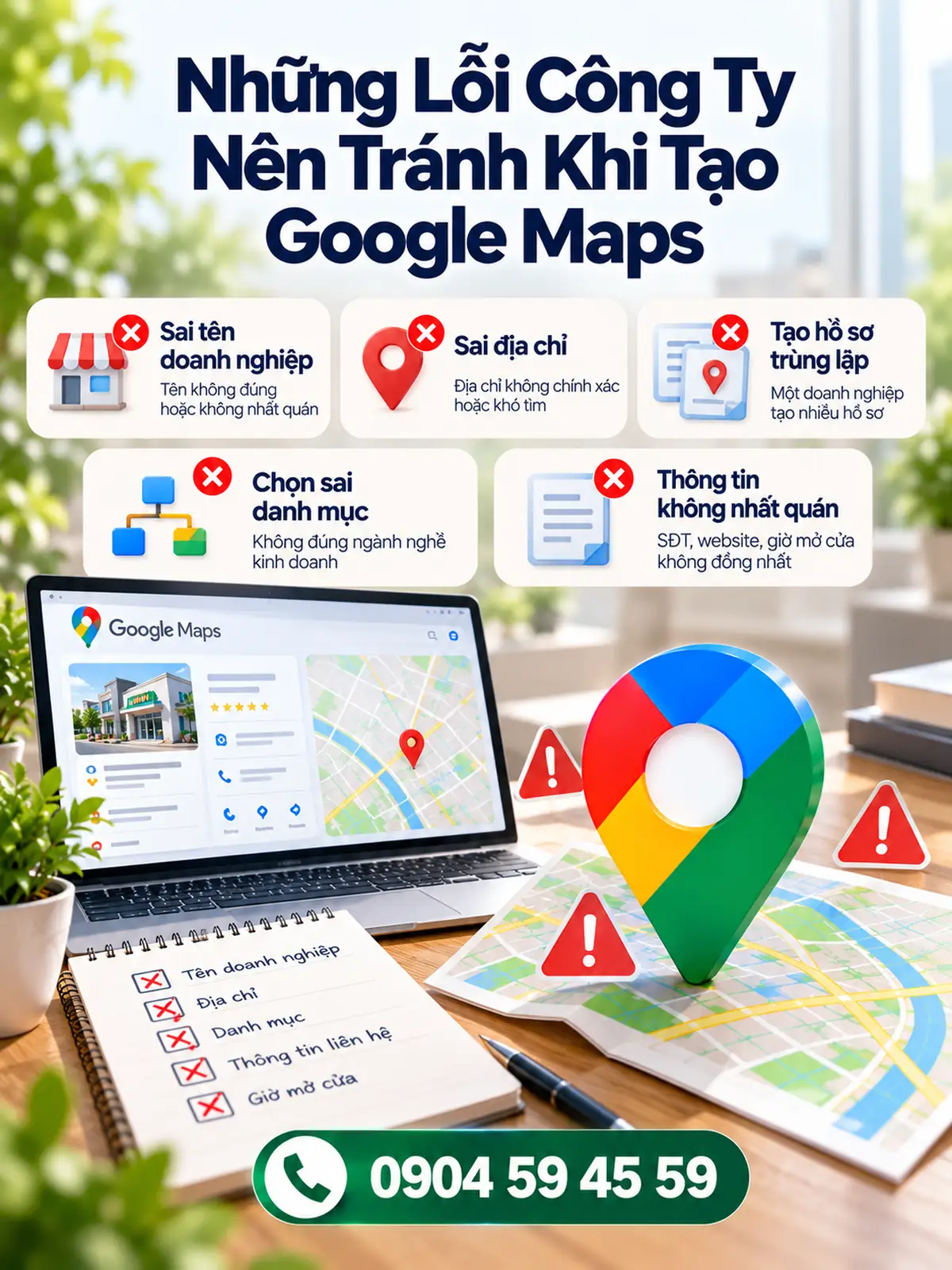 Những Lỗi Công Ty Nên Tránh Khi Tạo Google Maps