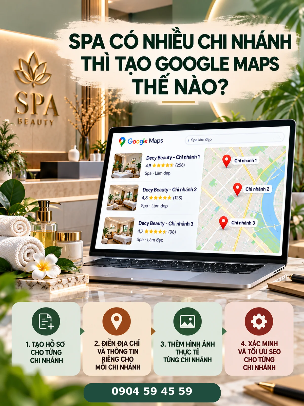 Spa Có Nhiều Chi Nhánh Thì Tạo Google Maps Thế Nào?