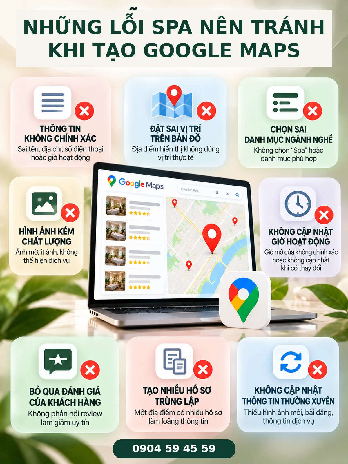 Những Lỗi Spa Nên Tránh Khi Tạo Google Maps