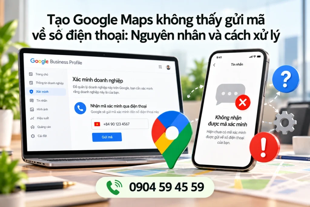 Tạo Google Maps không thấy gửi mã về số điện thoại: Nguyên nhân và cách xử lý
