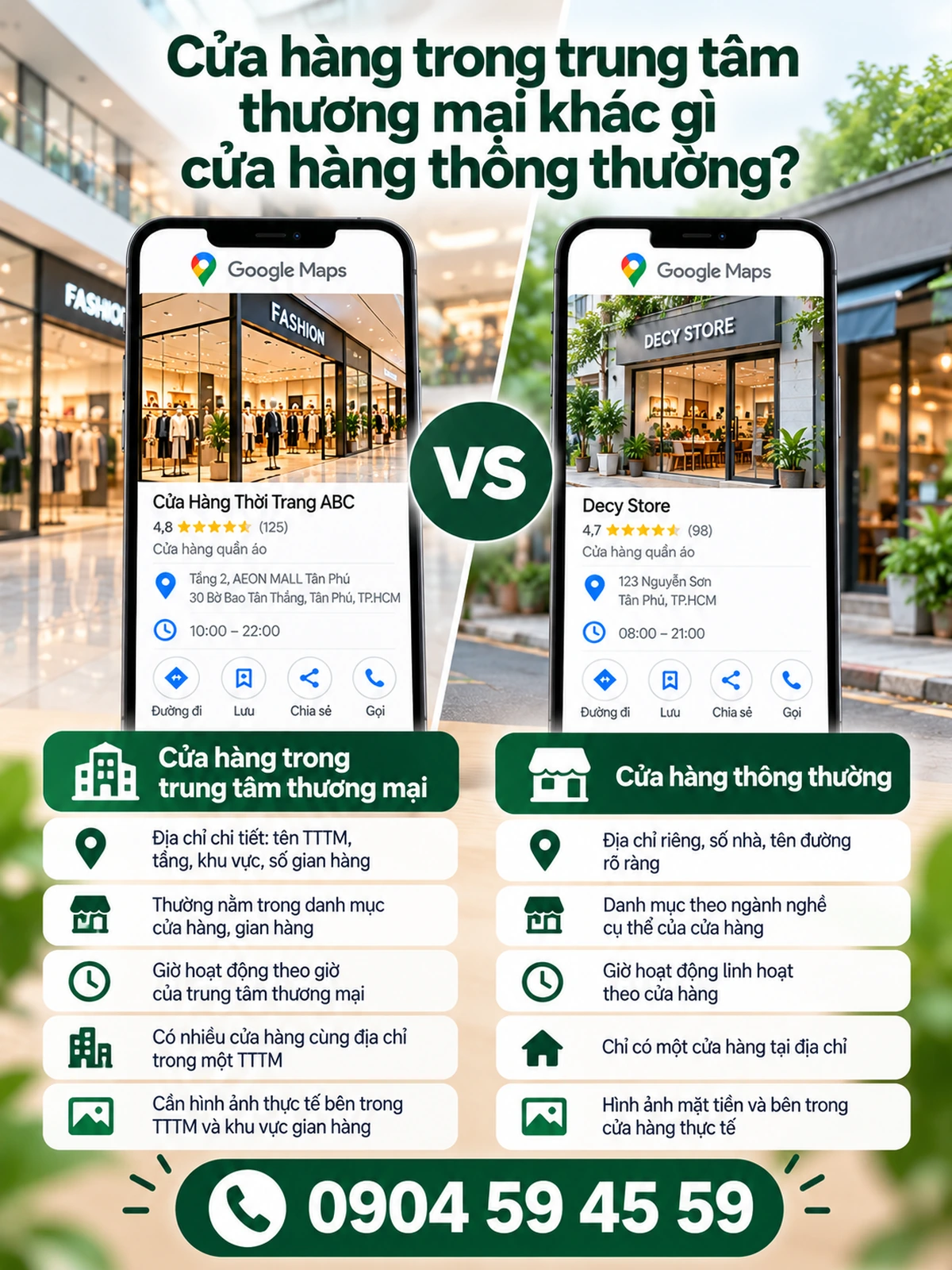 Cửa hàng trong trung tâm thương mại khác gì cửa hàng thông thường?