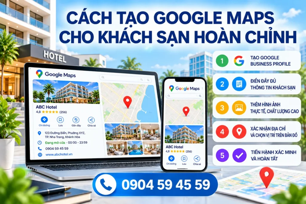 Cách Tạo Google Maps Cho Khách Sạn Hoàn Chỉnh