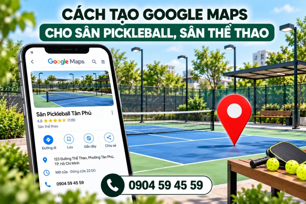 Cách Tạo Google Maps Cho Sân Pickleball, Sân Thể Thao