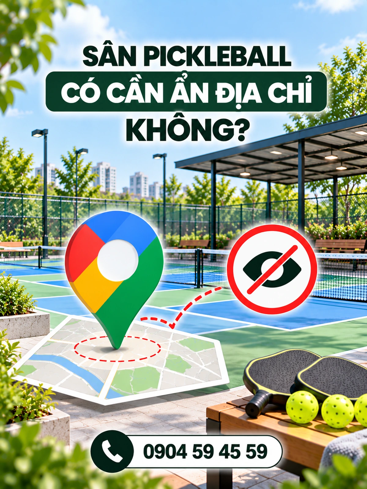Sân pickleball có cần ẩn địa chỉ không?