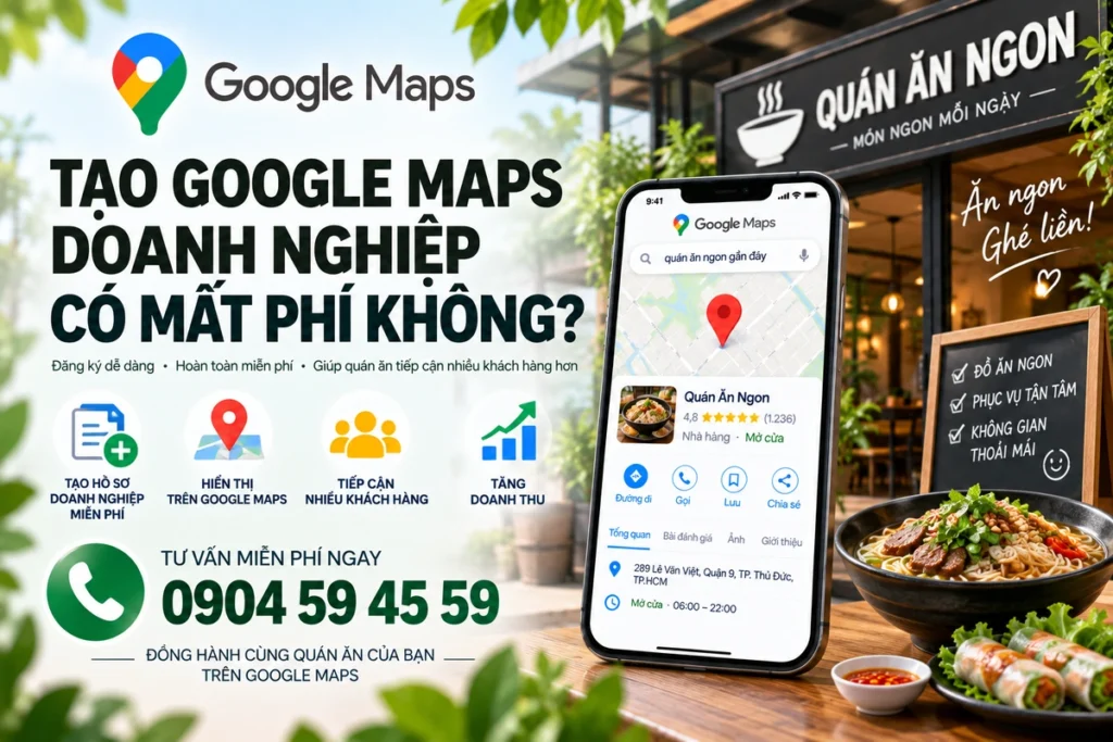TẠO GOOGLE MAPS DOANH NGHIỆP CÓ MẤT PHÍ KHÔNG?