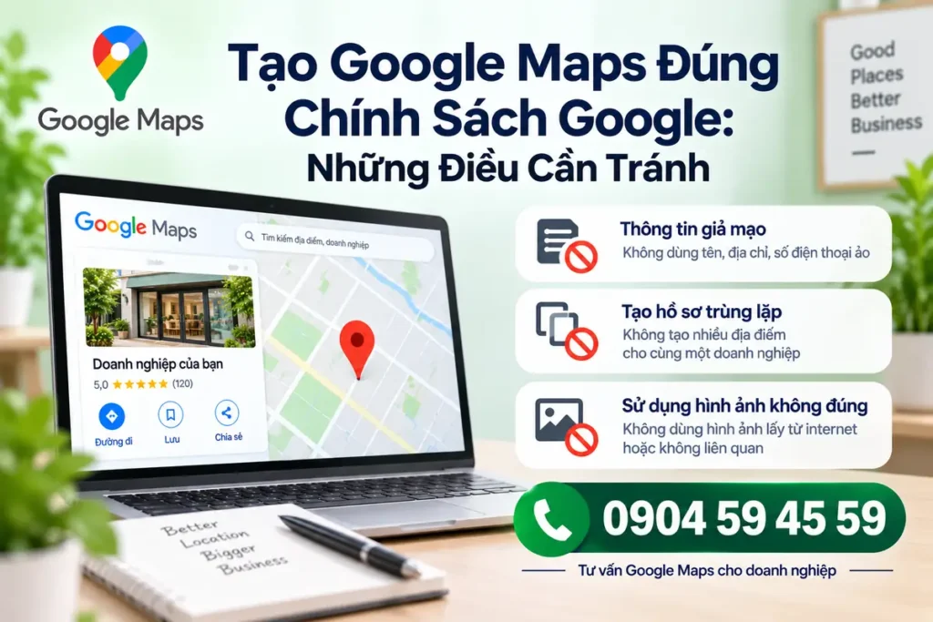 Tạo Google Maps Đúng Chính Sách Google: Những Điều Cần Tránh
