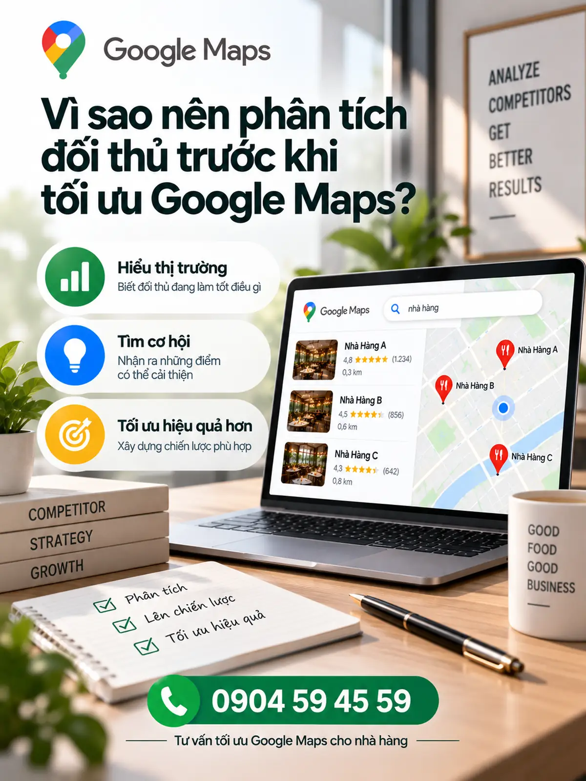 Vì sao nên phân tích đối thủ trước khi tối ưu Google Maps?