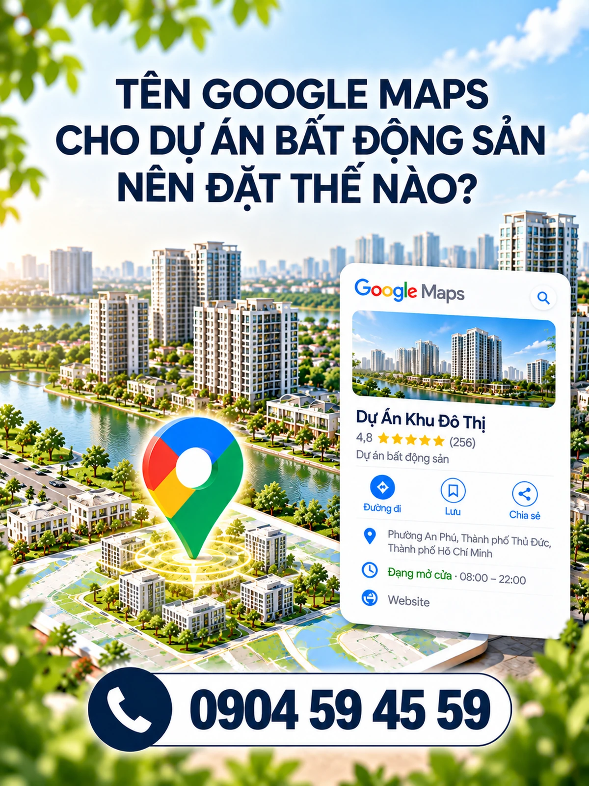 Tên Google Maps cho dự án bất động sản nên đặt thế nào?