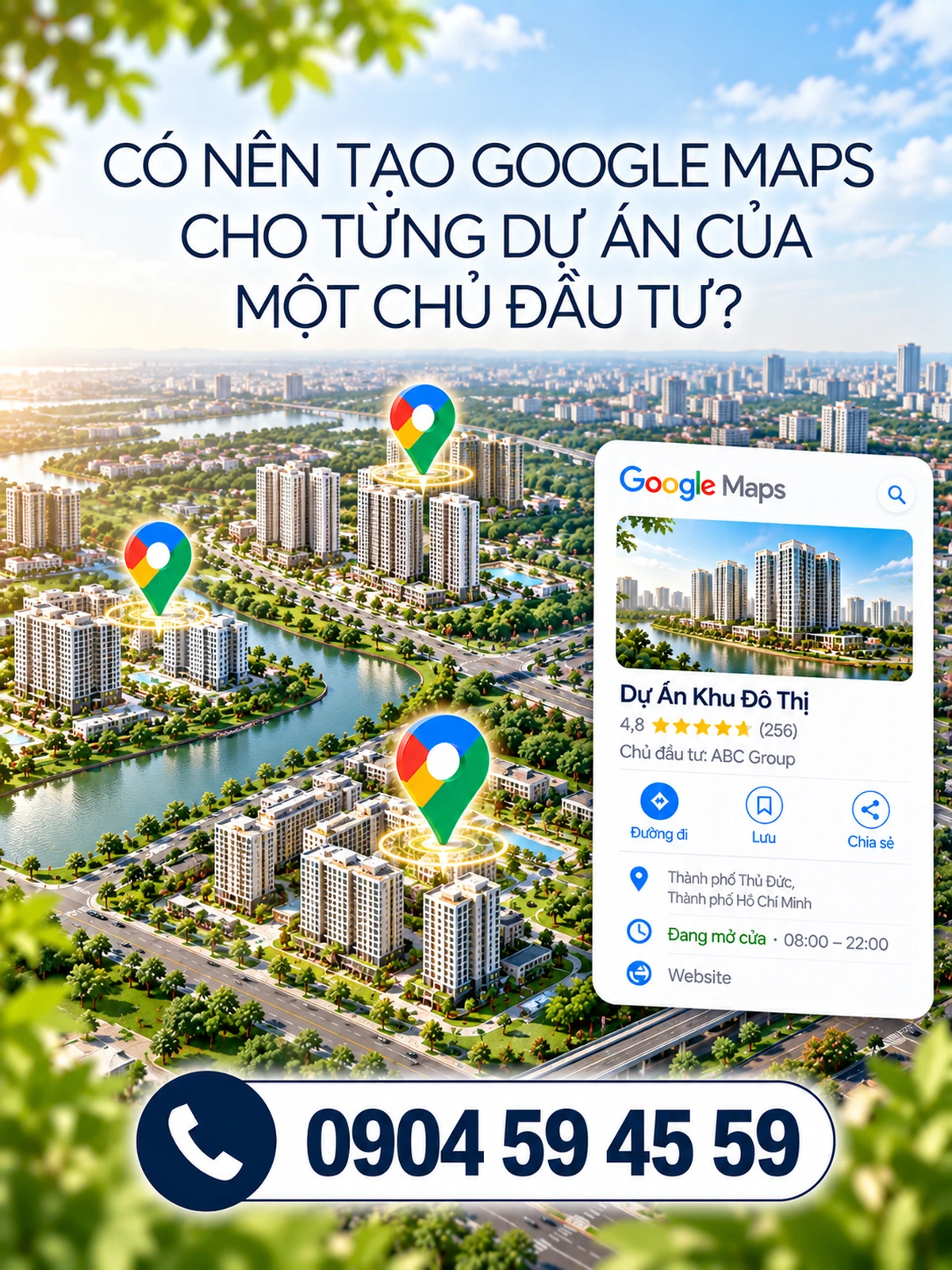 Có nên tạo Google Maps cho từng dự án của một chủ đầu tư?