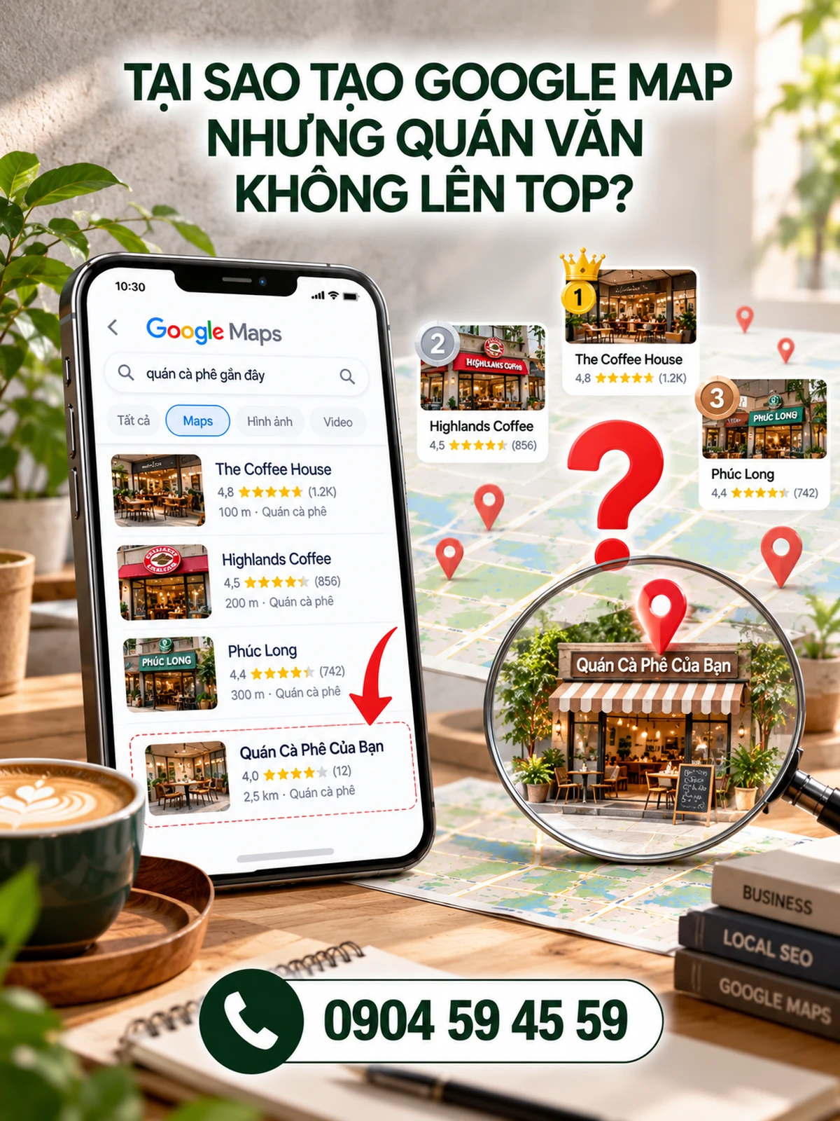 Tại sao tạo Google Map nhưng quán vẫn không lên Top?